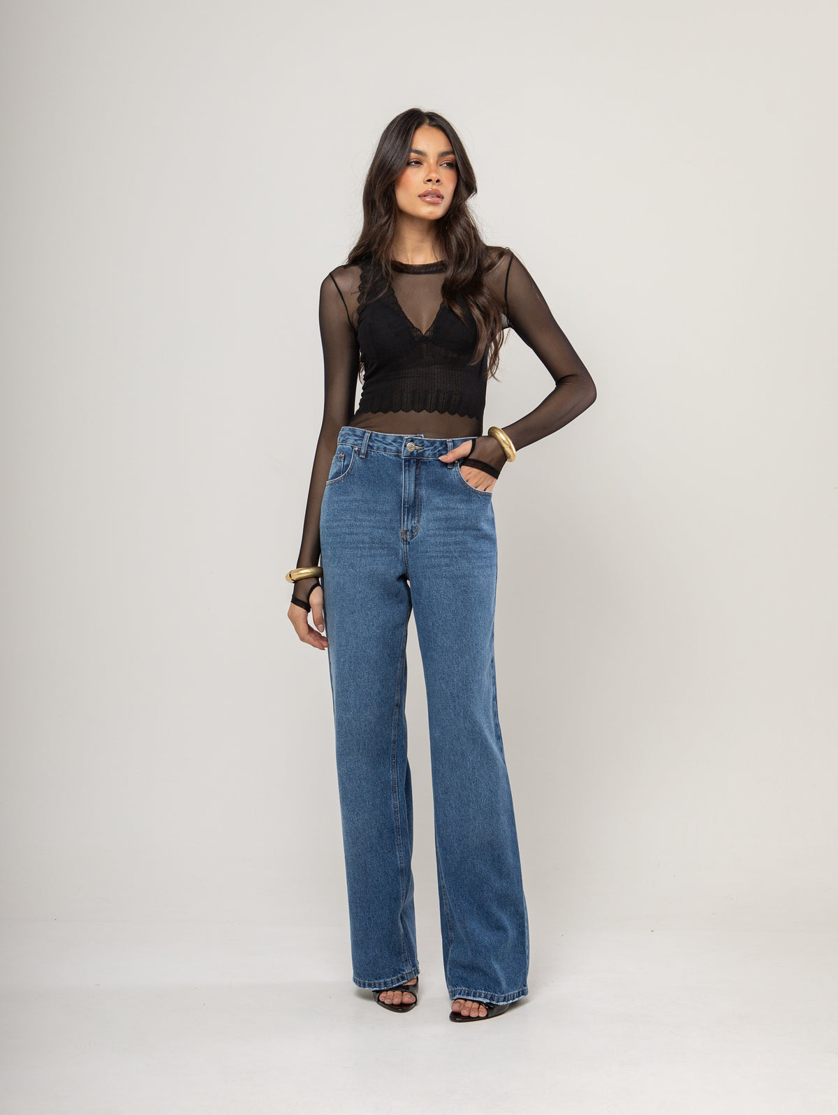 Blusa Tule Jade