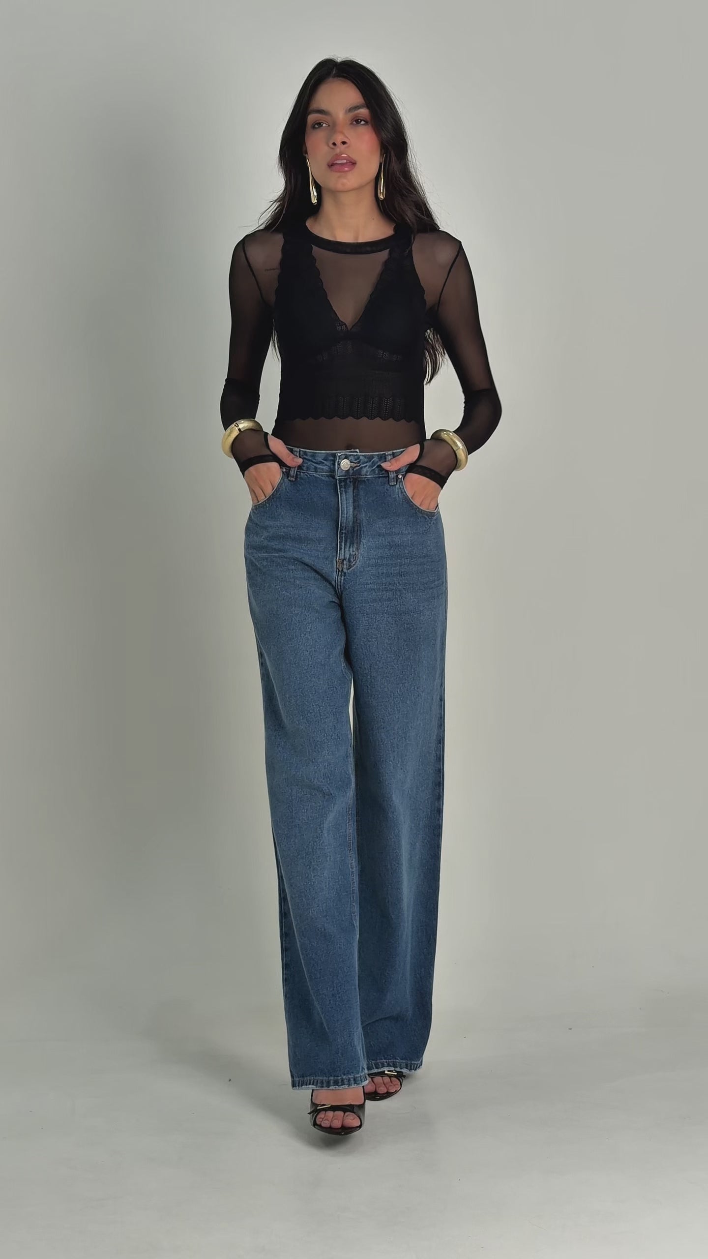 Blusa Tule Jade